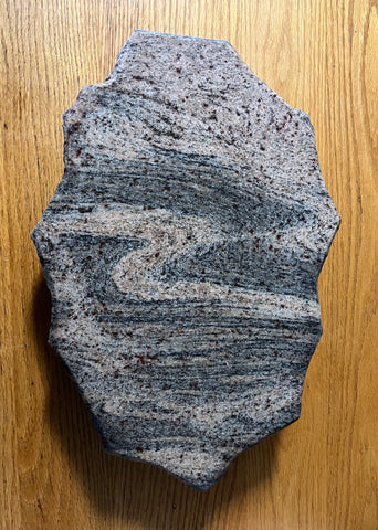 Granite Lazy Susan Light Brown / Gray with Black and Gray swirls