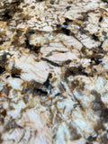 Granite Lazy Susan Brown, Black with clear quartz