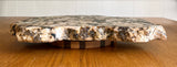 Granite Lazy Susan Brown, Black with clear quartz